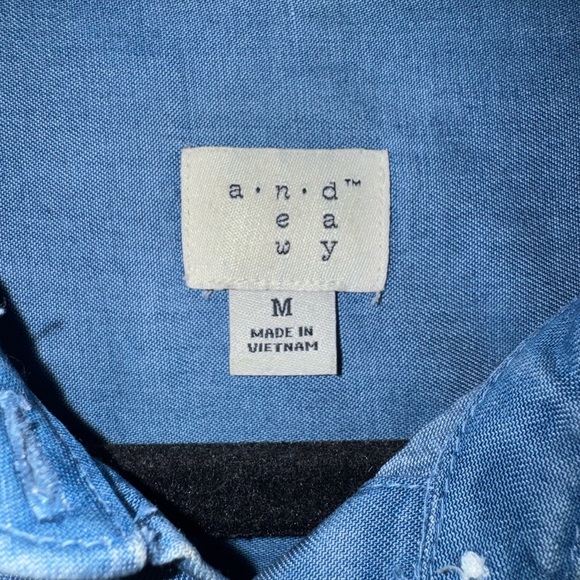 a new day Women's Blue Button Down Shirt - Picture 2 of 2